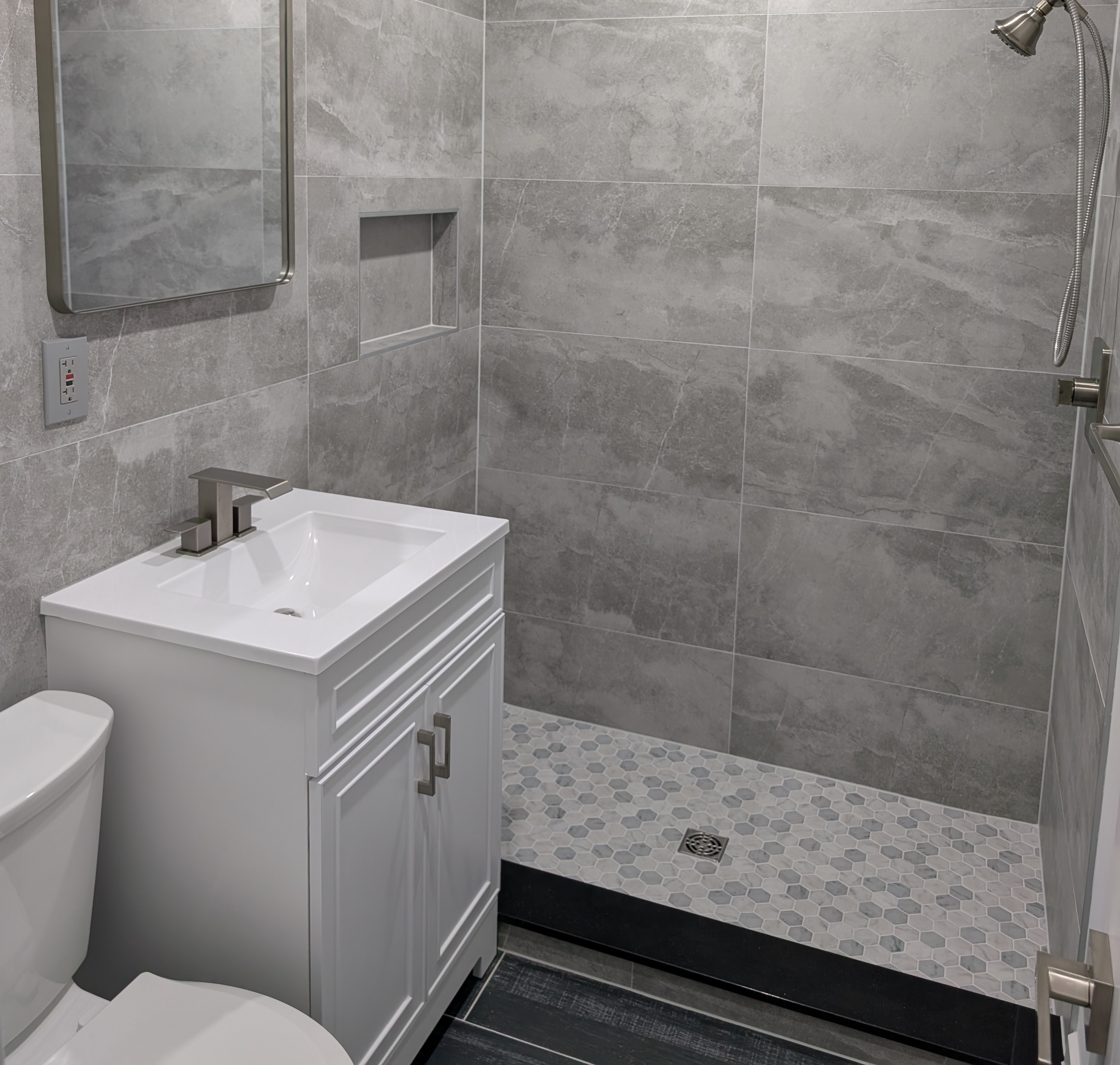 Bathroom Refresh project after photo